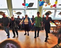 Zabawa taneczna w Środowiskowym Domu Samopomocy 